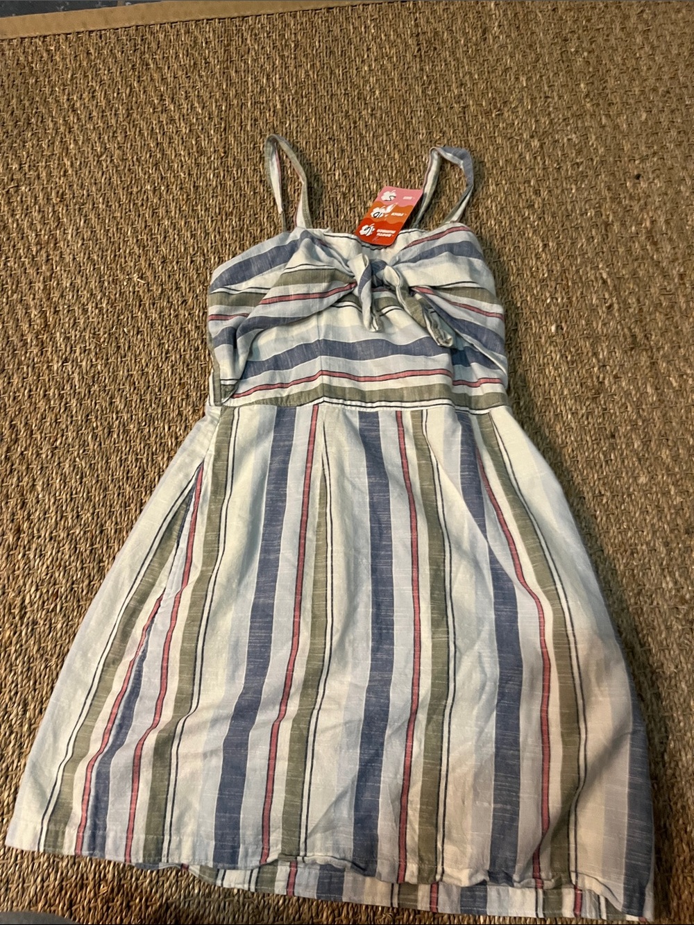 Girls' Striped Tie-Front Sundress